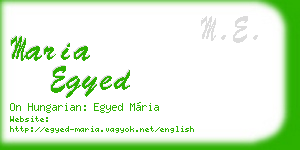 maria egyed business card